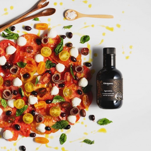 Ensalada con Agridulce de moscatel con miel de naranjo Alemany