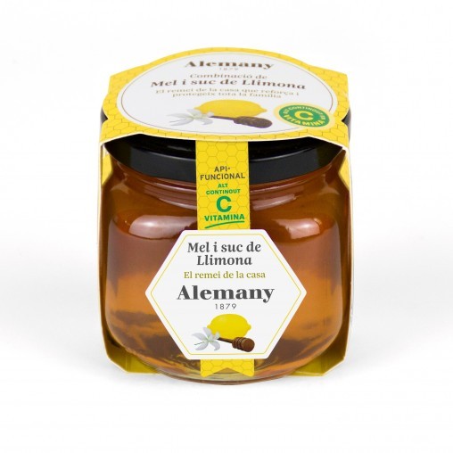 Miel con limón y Vitamina C Antigoteo 250g Alemany