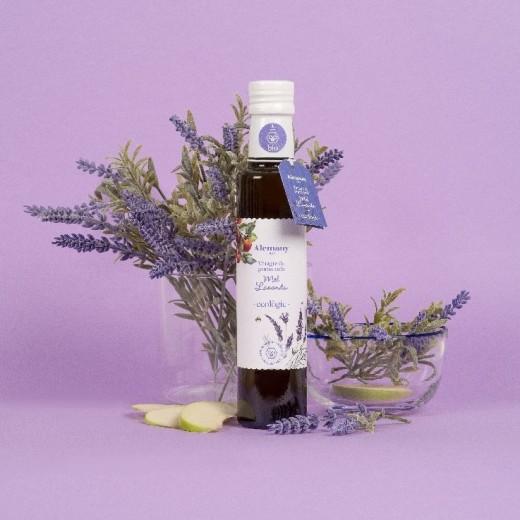 Vinagre de poma ecològic amb mel de lavanda sense sulfits | Alemany
