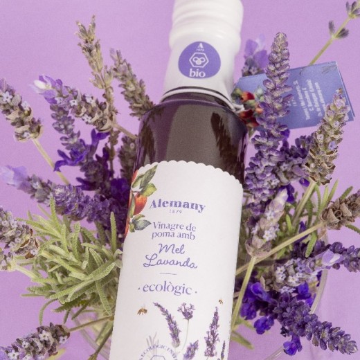 Vinagre de poma ecològic amb mel de lavanda sense sulfits | Alemany