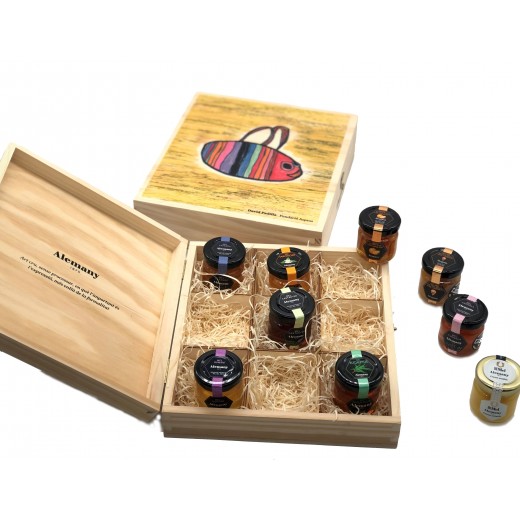 Cajas con miel Alemany ilustradas por artistas con discapacidad